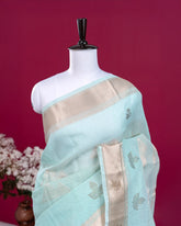 SC4061 -Linen Saree with Gold Zari
